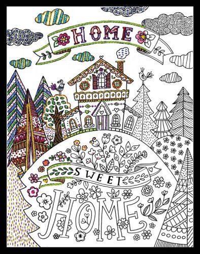 (image for) Home Sweet Home Zenbroidery Stamped Embroidery Kit